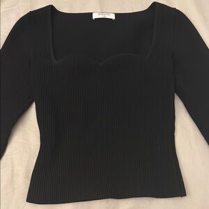 Aritzia long sleeve black top for women